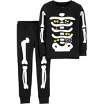 2-Piece Glow Skeleton 100% Snug Fit コットン パジャマ