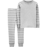 2-Piece Striped Snug Fit Cotton パジャマ