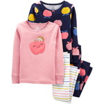 4-Piece Apples 100% Snug Fit Cotton パジャマ