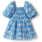 The Natalie Floral Smocked Bubble Sleeve ドレス