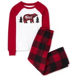 THE CHILDREN'S PLACE/チルドレンズプレイス Matching Family Bear Buffalo Plaid Snug Fit Cotton And Fleece パジャマ