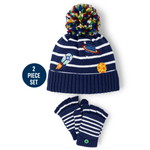 Space Pom Pom Hat and Mittens セット
